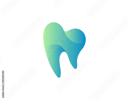 Modern colorful dental logo design illustration.