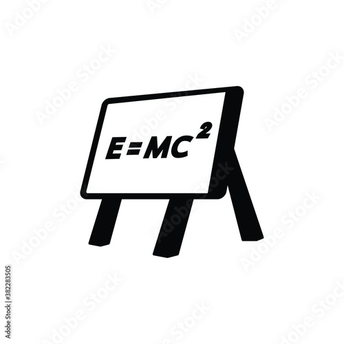 Chemical formula board icon vector isolated on white, logo sign and symbol.