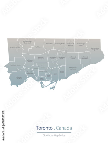 Photography Toronto Map. a major city in the Canada.