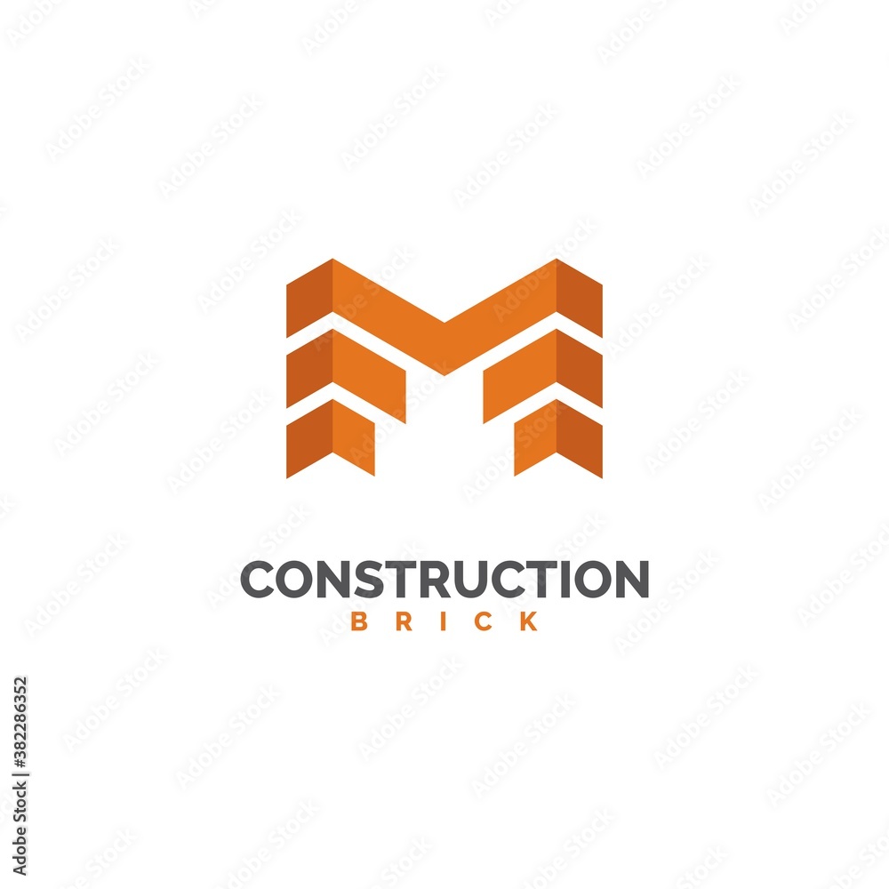 Brick logo construction logo design vector template Brick logo construction logo design vector template