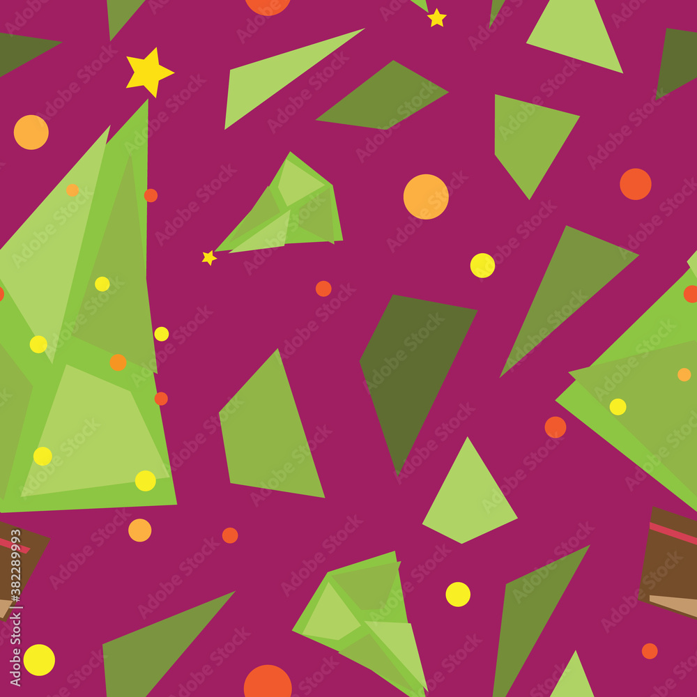 Seamless pattern with christmas trees - Winter Holiday Season - Wrapping paper design, Textile design Seamless pattern with christmas trees - Winter Holiday Season - Wrapping paper design, Textile design