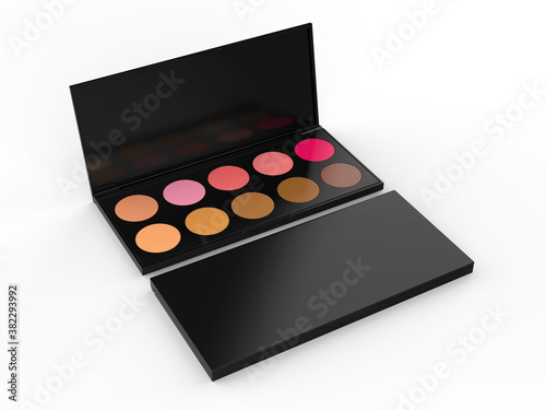 Foto Blank Cosmetic Ten Colors Professional Foundation Concealer Contour Palette For Branding And Mock Up