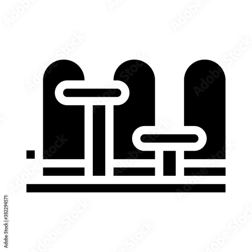 water filtration factory tank glyph icon vector illustration