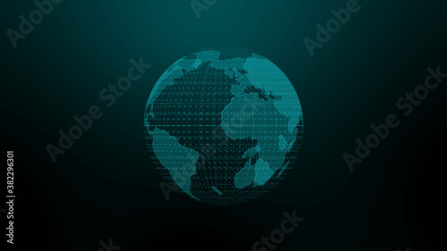 Fototapeta Naklejka Na Ścianę i Meble -  3d earth background image,technology 3d planet