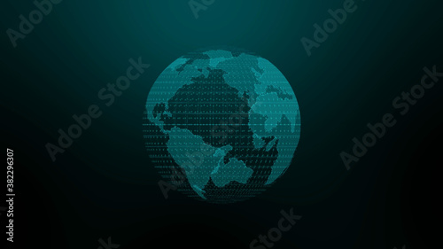 Amazing cyan color technology 3d planet background image,3d planet,earth 