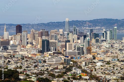 Scenic view of San Francisco from Twin Peaks. 