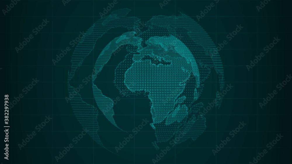 Obraz premium New cyan color technology 3d planet background image,3d earth images