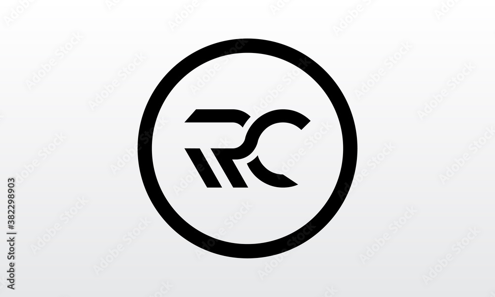 Initial rc letter logo with creative modern business typography vector template. Creative letter rc logo design. Initial rc letter logo with creative modern business typography vector template. Creative letter rc logo design.
