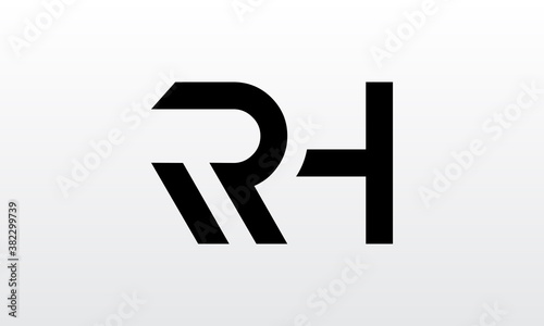 Initial rh letter logo with creative modern business typography vector template. Creative letter rh logo design.