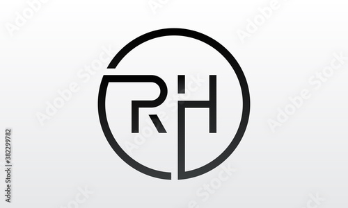 Initial rh letter logo with creative modern business typography vector template. Creative letter rh logo design.