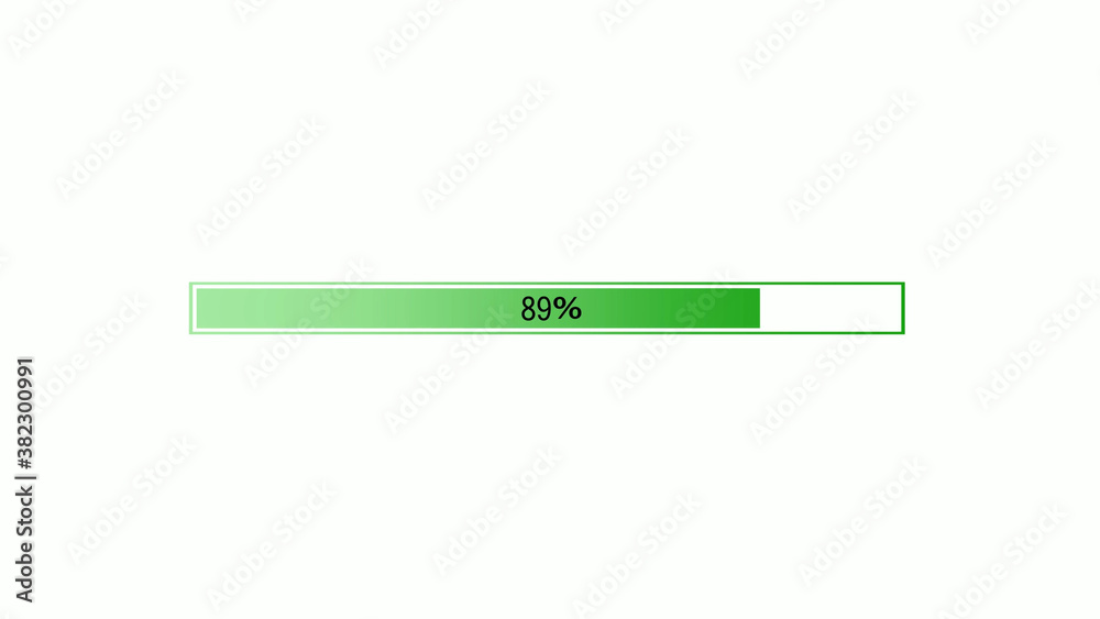 New green gradient waiting loading bar icon on white background New green gradient waiting loading bar icon on white background