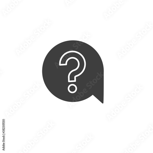 Question mark sign icon. Help symbol. FAQ sign. Flat design style. Stock vector illustration isolated on white background.