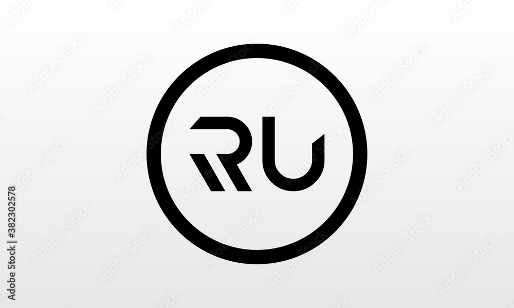 Initial ru letter logo with creative modern business typography vector template. Creative letter ru logo design. Initial ru letter logo with creative modern business typography vector template. Creative letter ru logo design.