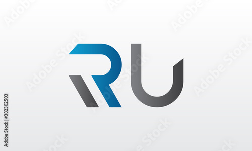 Initial ru letter logo with creative modern business typography vector template. Creative letter ru logo design.