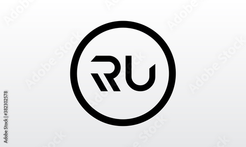 Initial ru letter logo with creative modern business typography vector template. Creative letter ru logo design.