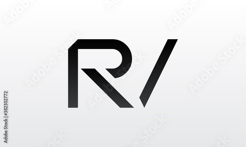 Initial rv letter logo with creative modern business typography vector template. Creative letter rv logo design.
