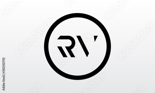 Initial rv letter logo with creative modern business typography vector template. Creative letter rv logo design.