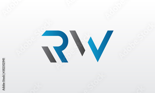 Initial rw letter logo with creative modern business typography vector template. Creative letter rw logo design.