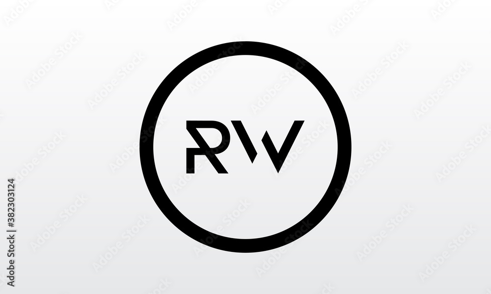 Initial rw letter logo with creative modern business typography vector template. Creative letter rw logo design. Initial rw letter logo with creative modern business typography vector template. Creative letter rw logo design.