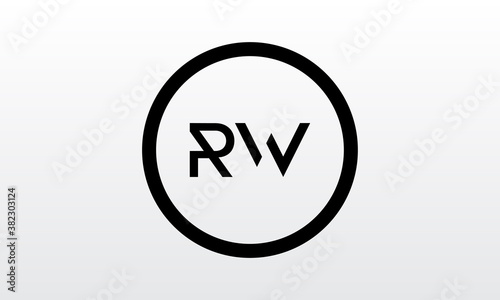 Free Download Initial rw letter logo with creative modern business typography vector template. Creative letter rw logo design. - GFXLoad