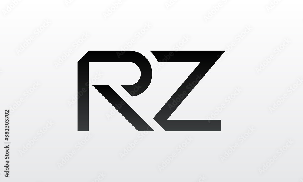 Initial rz letter logo with creative modern business typography vector template. Creative letter rz logo design.