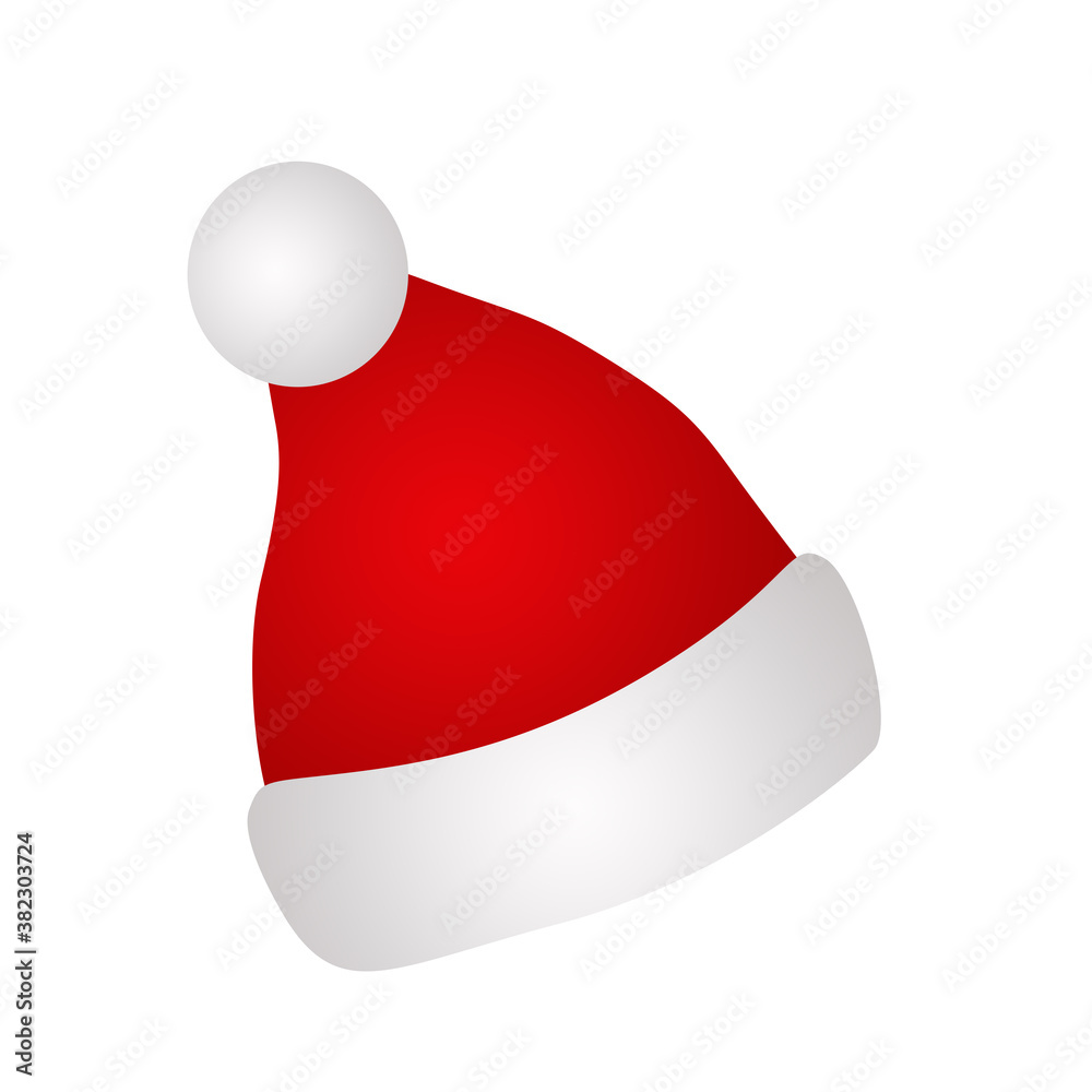 Christmas Santa Claus Hat on white background Christmas Santa Claus Hat on white background