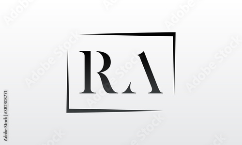 Initial ra letter logo with creative modern business typography vector template. Creative letter ra logo design.
