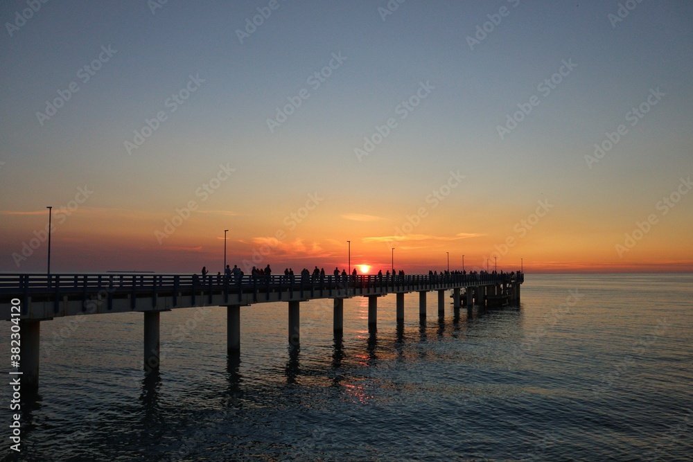 sunset at the pier