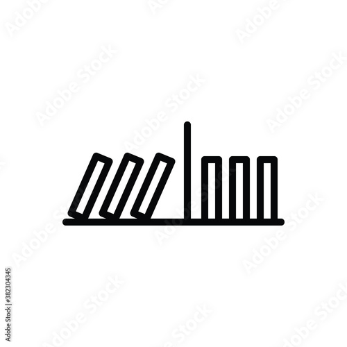 Black line icon for intervention