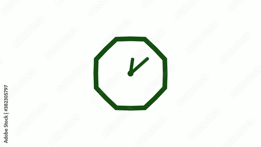 Counting down green dark clock icon on white background,clock icon Counting down green dark clock icon on white background,clock icon
