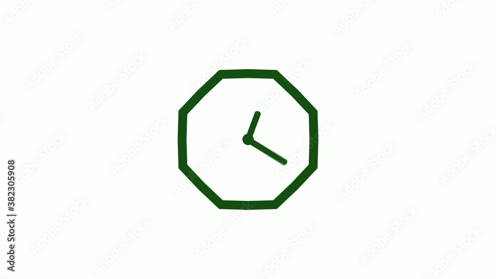 Amazing green dark counting down clock without trick,clock icon,clock isolated Amazing green dark counting down clock without trick,clock icon,clock isolated