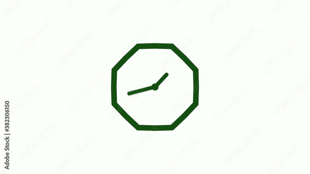 Amazing green dark counting down clock without trick,clock icon,clock isolated Amazing green dark counting down clock without trick,clock icon,clock isolated