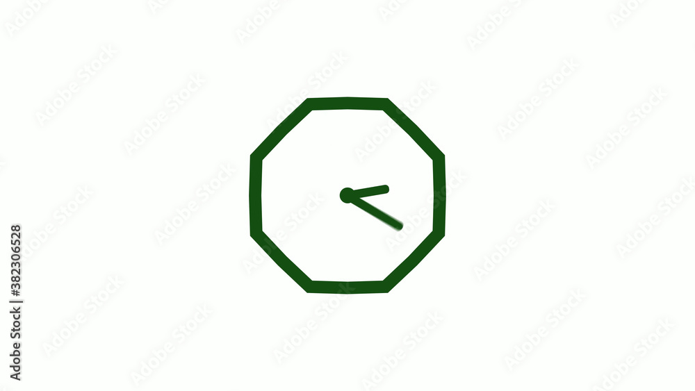 Amazing green dark counting down clock without trick,clock icon,clock isolated Amazing green dark counting down clock without trick,clock icon,clock isolated