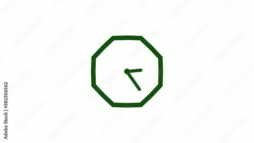 Amazing green dark counting down clock without trick,clock icon,clock isolated Amazing green dark counting down clock without trick,clock icon,clock isolated