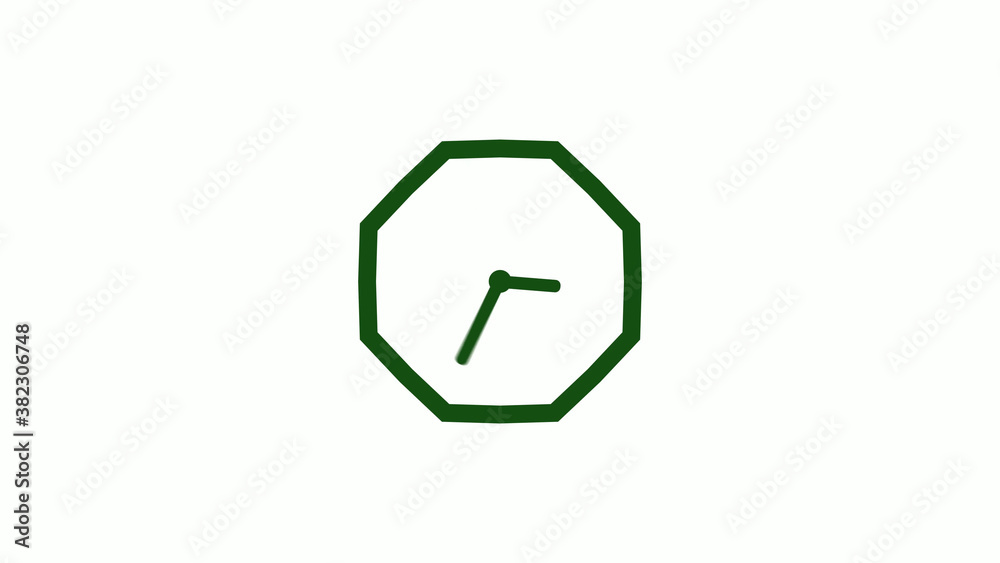 Amazing green dark counting down clock without trick,clock icon,clock isolated Amazing green dark counting down clock without trick,clock icon,clock isolated