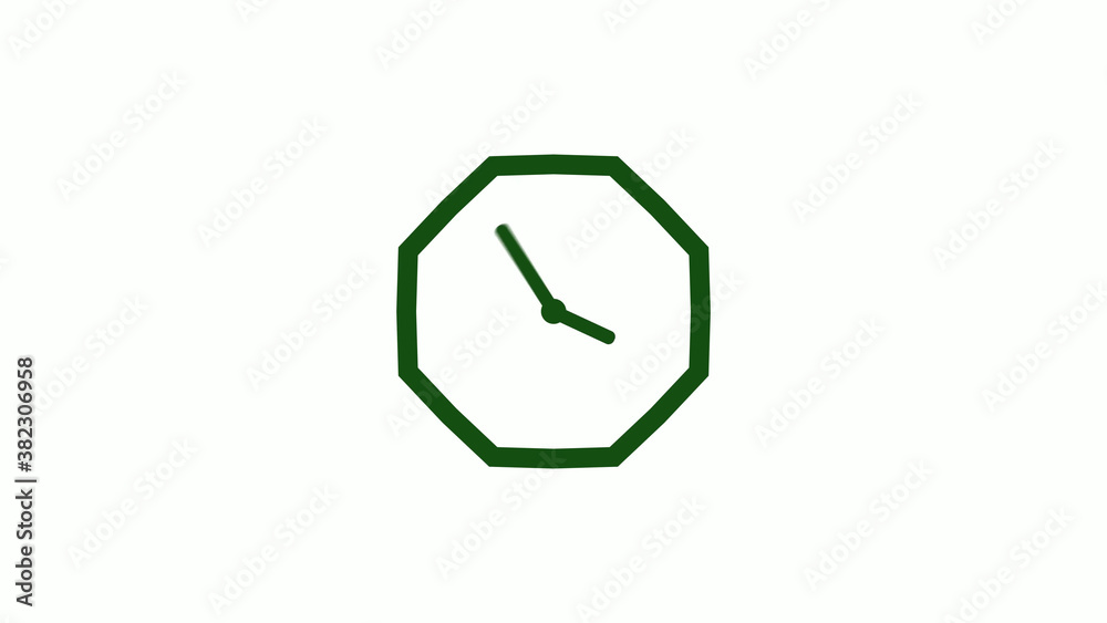 Amazing green dark counting down clock without trick,clock icon,clock isolated Amazing green dark counting down clock without trick,clock icon,clock isolated