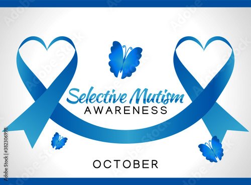 Vector graphic of selective mutism awareness good for selective mutism awareness celebration. flat design. flyer design.flat illustration.	