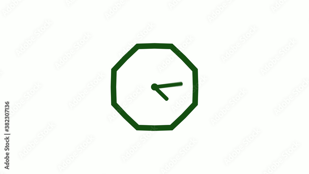 Amazing green dark counting down clock without trick,clock icon,clock isolated Amazing green dark counting down clock without trick,clock icon,clock isolated
