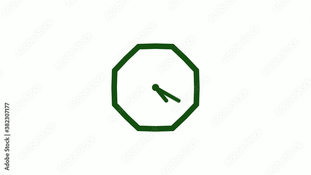 Amazing green dark counting down clock without trick,clock icon,clock isolated Amazing green dark counting down clock without trick,clock icon,clock isolated