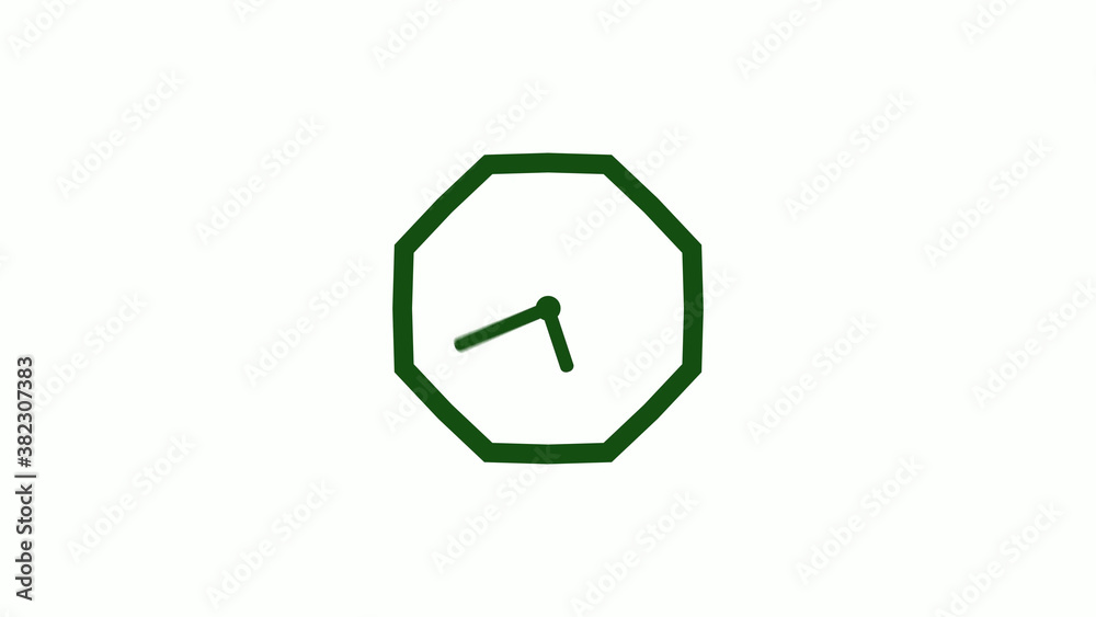 Amazing green dark counting down clock without trick,clock icon,clock isolated Amazing green dark counting down clock without trick,clock icon,clock isolated