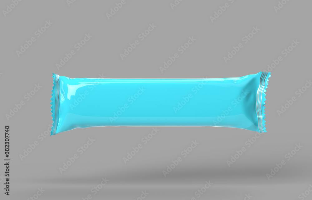 Wafers packet mockup 3d render for product design. Wafers packet mockup 3d render for product design.
