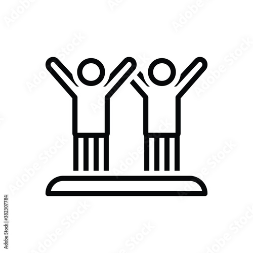 Black line icon for ally