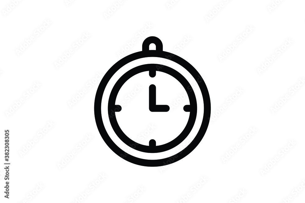 Furniture Outline Icon - Clock Furniture Outline Icon - Clock