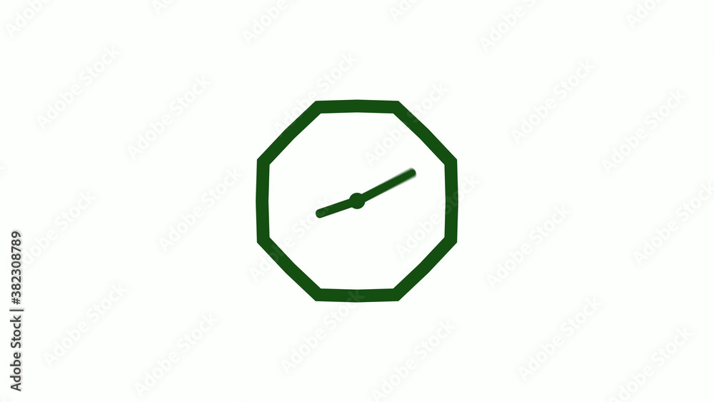 12 hours counting down green dark clock icon without trick,clock icon