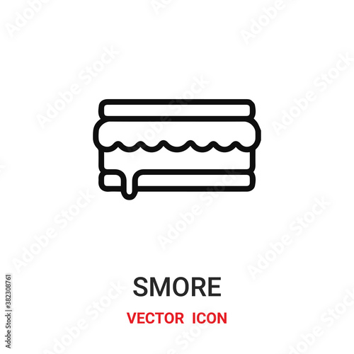 Smore vector icon. Modern, simple flat vector illustration for website or mobile app.Marshmallow symbol, logo illustration. Pixel perfect vector graphics	