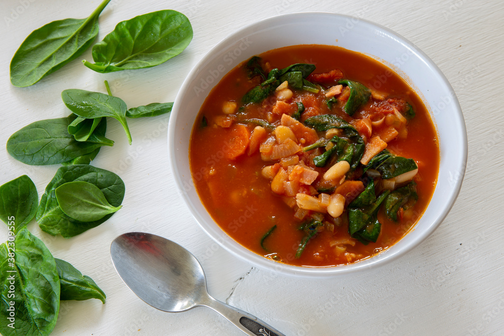 Homemade Ribollita, tuscan bean soup with seed & grains sourdough Homemade Ribollita, tuscan bean soup with seed & grains sourdough