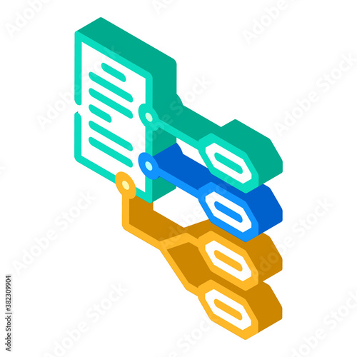 report research isometric icon vector color illustration