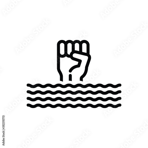 Black line icon for cope 