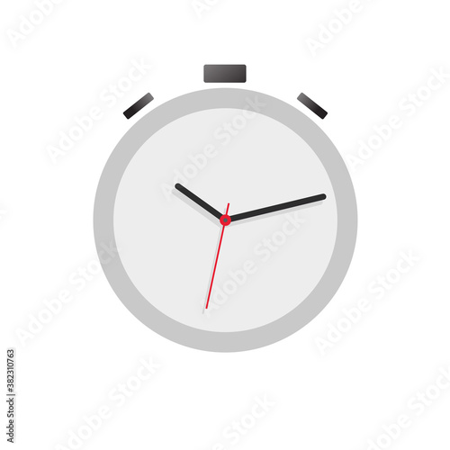 Stopwatch timer icon vector, chronometer timepiece isolated clipart object, timekeeper time count down flat cartoon, stop watch analog countdown symbol modern design