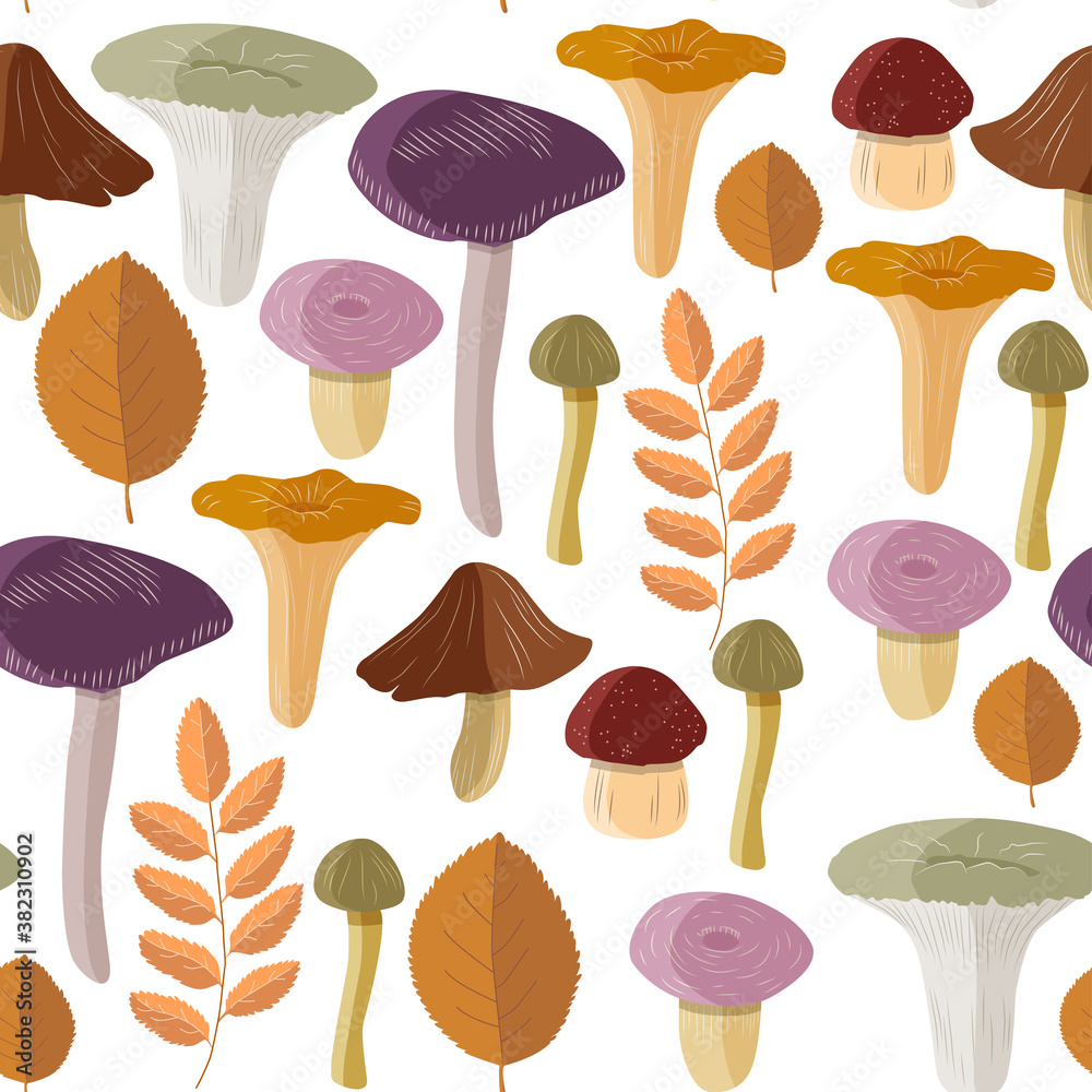 seamless pattern with mushrooms seamless pattern with mushrooms
